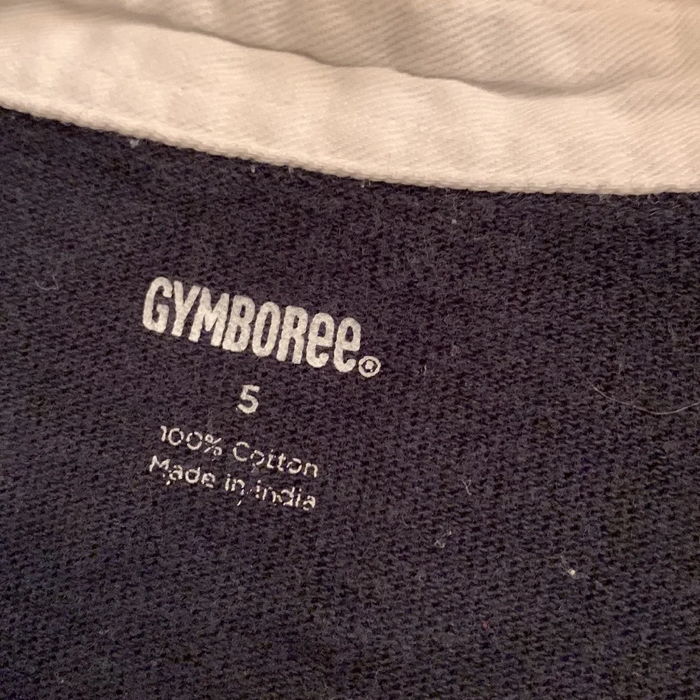 Gymboree Sz 5 heavy cotton long sleeve striped rugby shirt navy green striped
